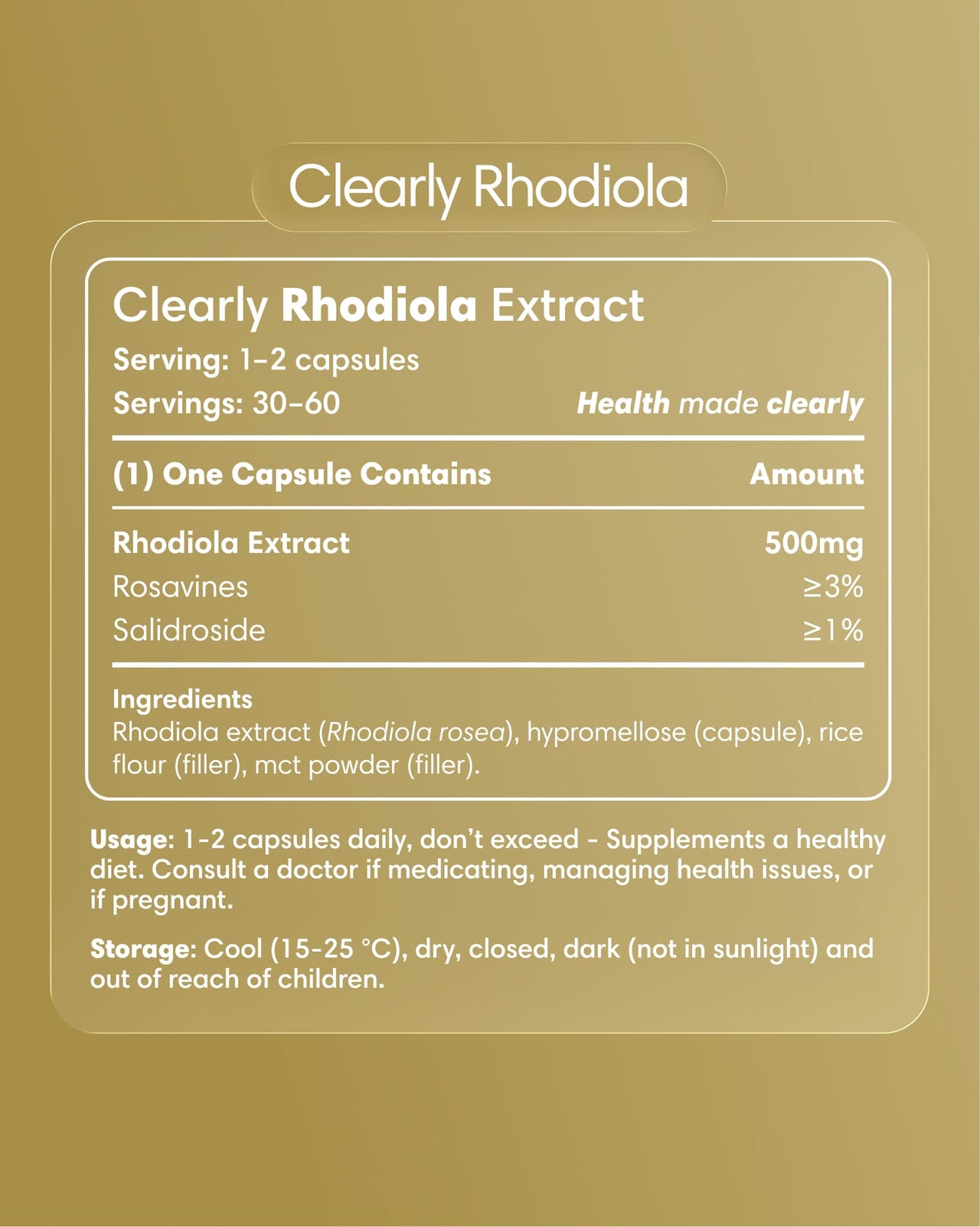  Clearly - Rhodiola